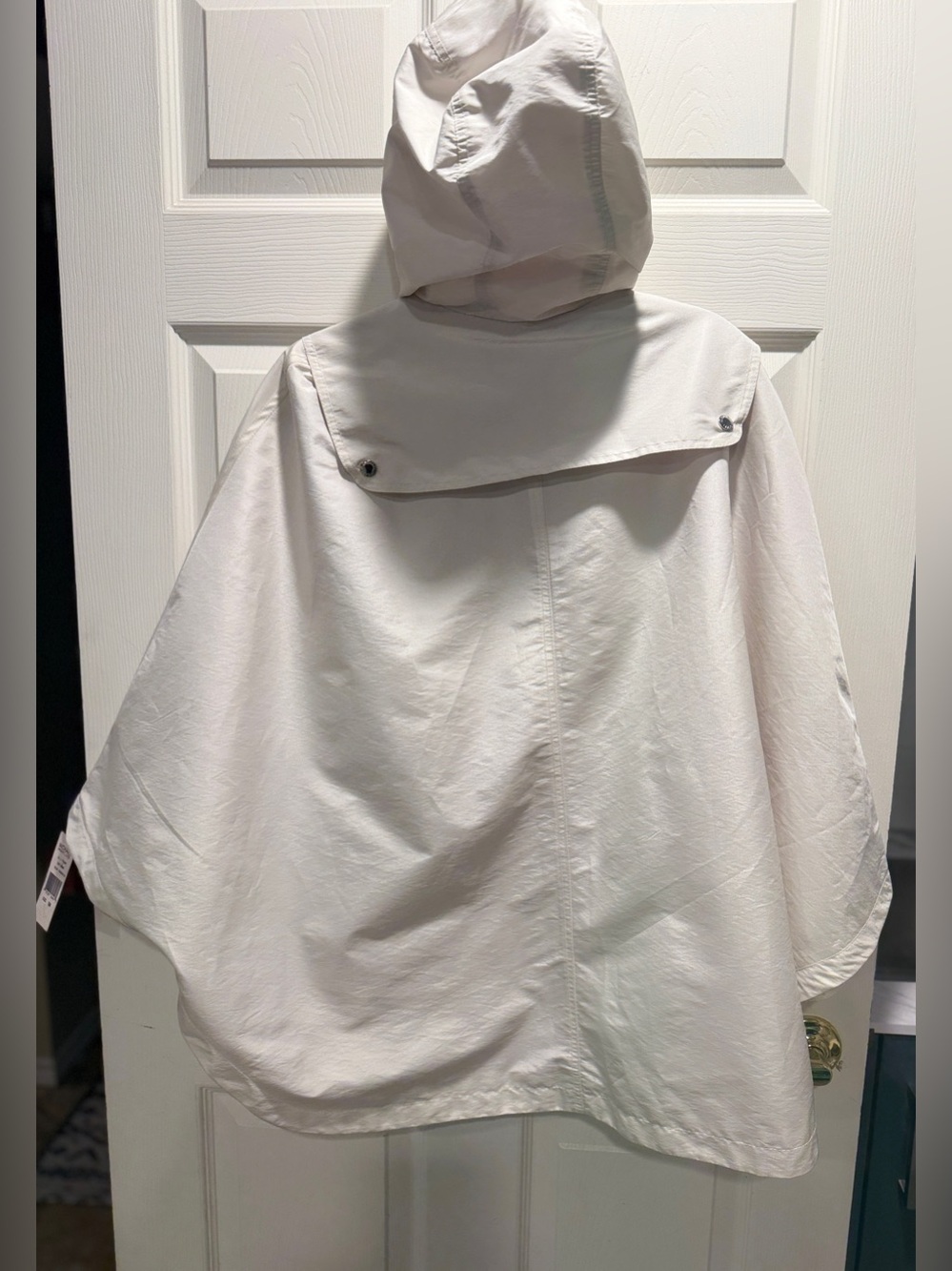 NWT Michael Kors Hooded Poncho Jacket White Cape Windbreaker Size S - Picture 10 of 16